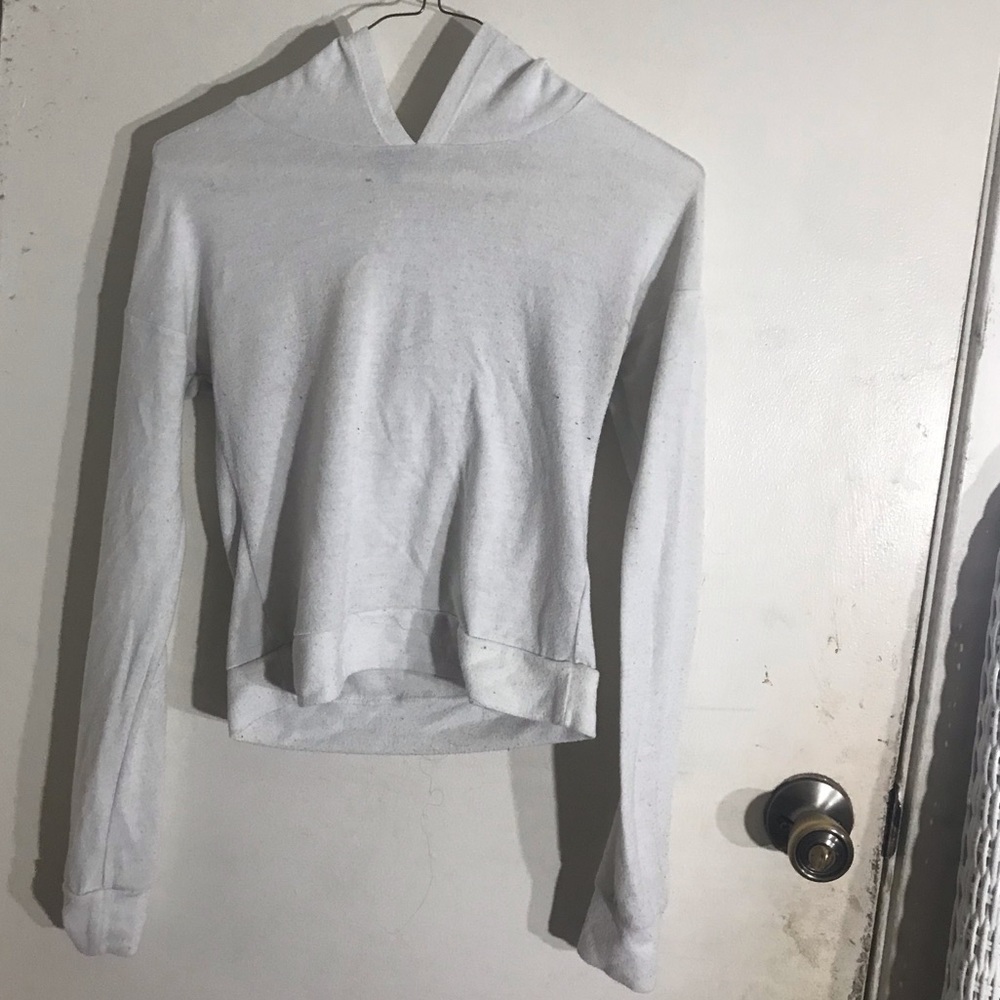 White cotton hoodie